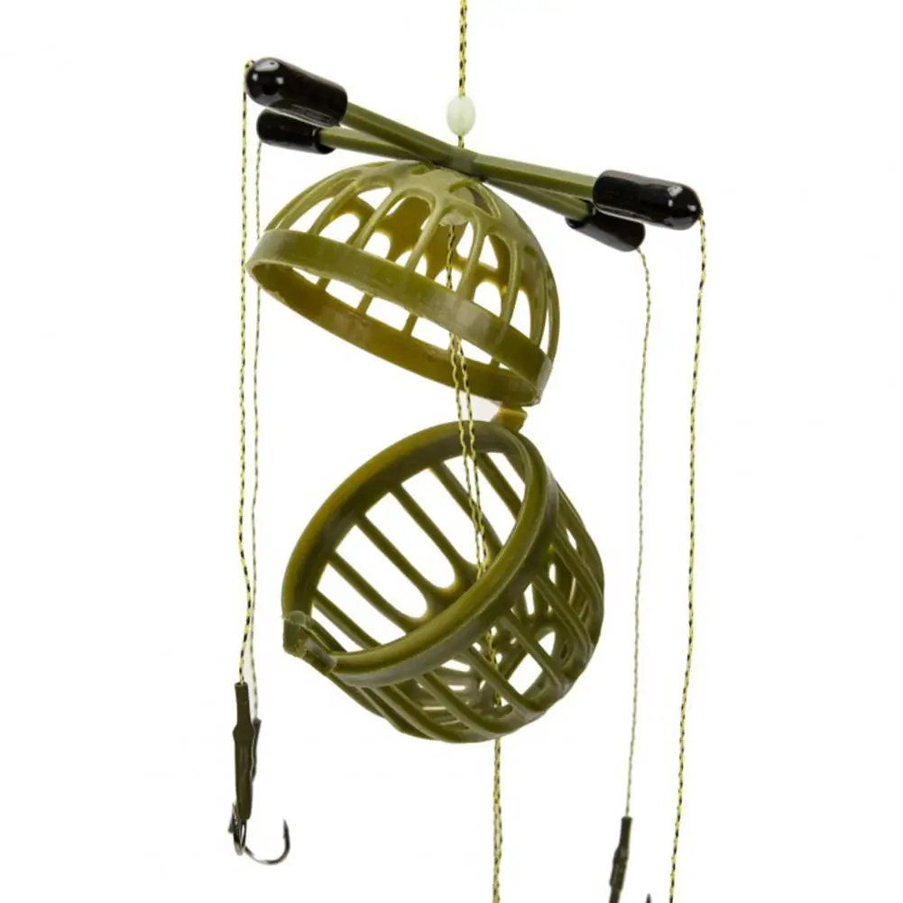 Fishing Exlosive Hook Fishing Tackle Lightweight Portable Fishing Bait Cage with Explosion Hook for Outdoor Angling Anti-winding