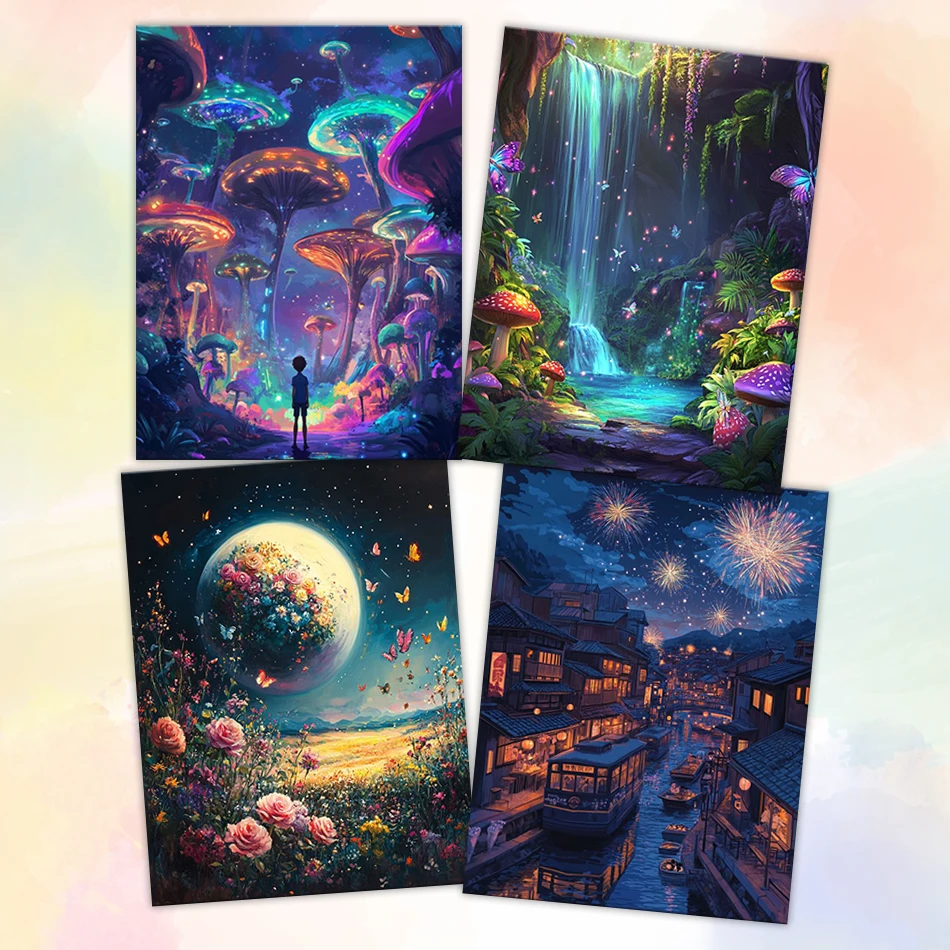 

GATYZTORY Oil Painting By Numbers 40x50cm Arts Crafts Picture Drawing Acrylic Paints Landscape Handiwork On Canvas Diy Wall Art