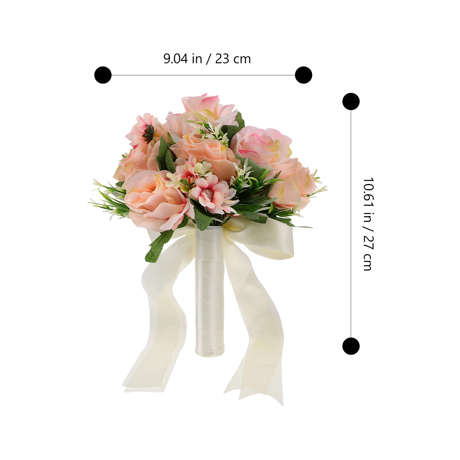 

Bouquet Fake Artificial Flowers Bouquets Wedding for Bride Decoration Bridal and Bridesmaids Roses