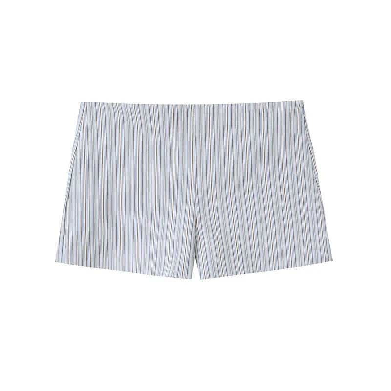 Withered European And American Style Women's Fashionable Casual Loose And Versatile Mini Striped Shorts