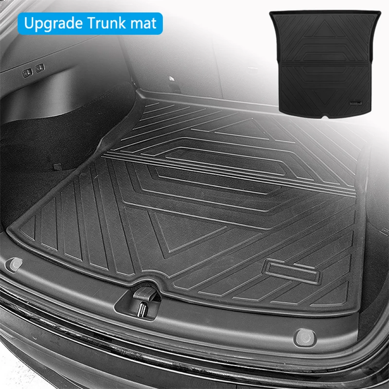 Upgrade TPE Car Front Rear Trunk Mats Storage Pads Cargo Tray For Tesla Model Y 2021-2023 Dustproof Waterproof Protecion Cushion