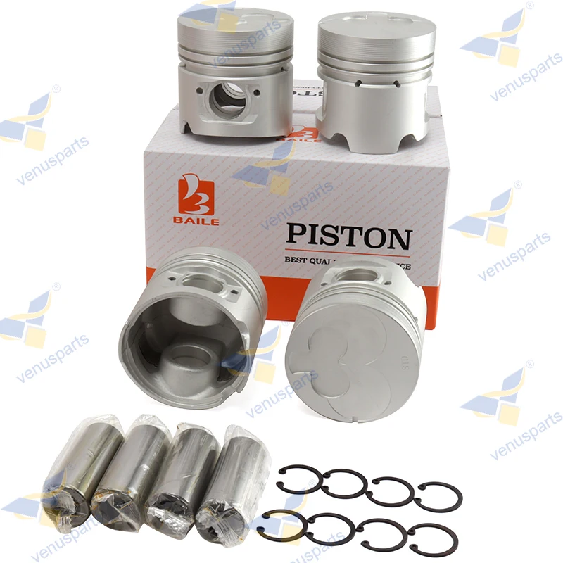 C240 C240-3G C240KPG Piston With Pin Lock + Clip 4-cylinder 3-Grooves For Isuzu Engine 8-94236-225-0 5-12111-225-0 5-12111-226-0