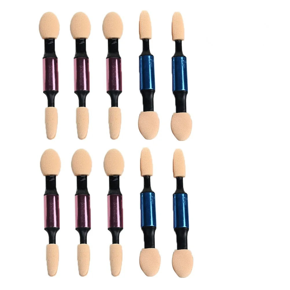 

10pcs Eye Shadow Stick Dual Sided Sponge Applicator Portable Makeup Tool For Women Girls Blending Brush Compact Design Long