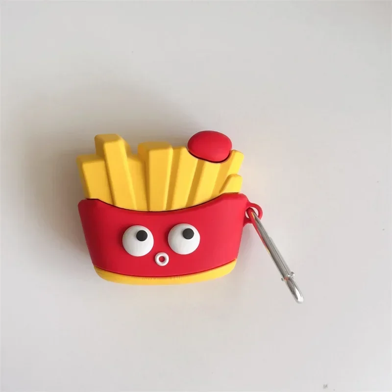 

Cartoon French Fries Case for AirPods 4 Airpod 1 2 3 Pro Pro2 Bluetooth Earbuds Charging Box Protective Earphone Case Cover