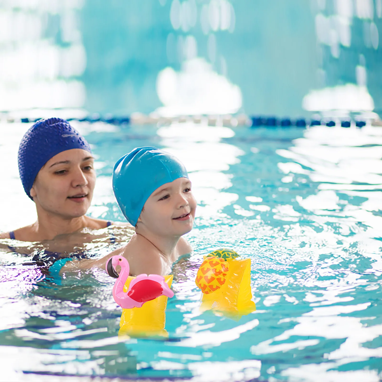 

2Pairs Floaties Inflatable Swim Water Wings Made of Premium PVC Perfect for Summer Holiday Beach Activities