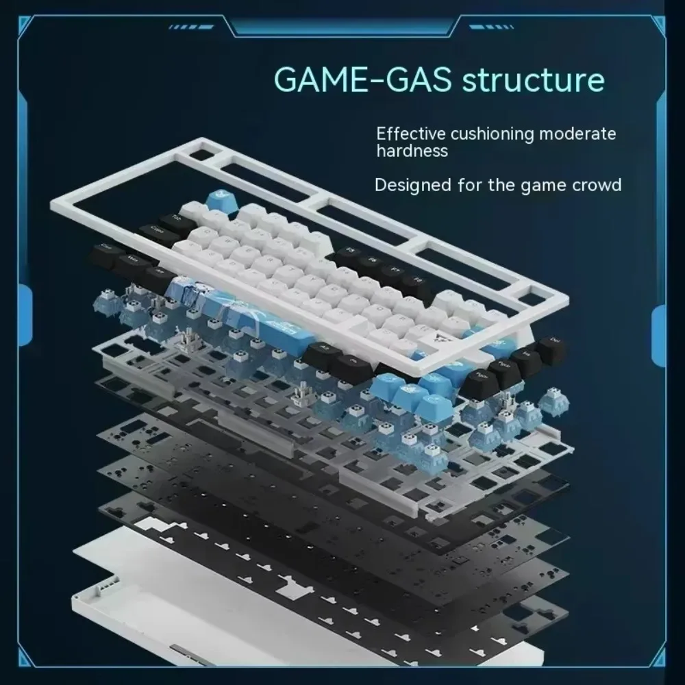 ATK VXE V75X Three Mode Mechanical Keyboard Customized Gas Structure Pc Gamer E-sprots Gaming Accessories 80 Key Keyboard Gifts