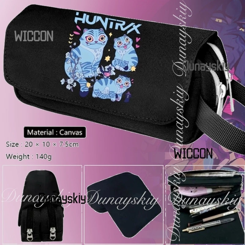 

KPop Demon Hunters Printed Large Capacity Kawaii Girls Boys Cosplay Handbag Pencil Case Fans Gifts Students Cool Party Halloween