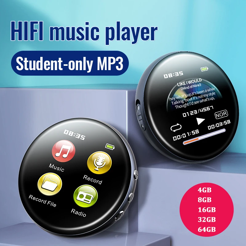 MP3 Player Digital Voice Recorders Noise Reduce Mini Voice Control Recorder with Speaker/FM Radio/E-book Hi-Fi Music Player