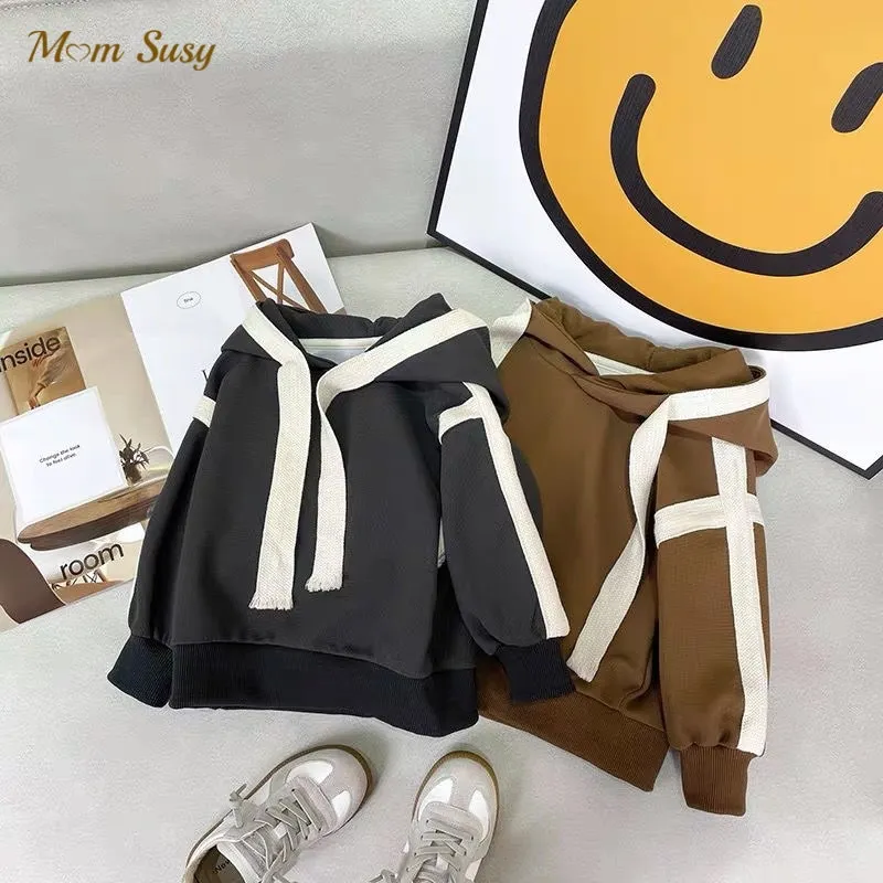 

Fashion Baby Girl Boy Cotton Hoodie Brief Child Hooded Sweatshirt Casual Spring Autumn Top Outfit Baby Clothes 2-12Y