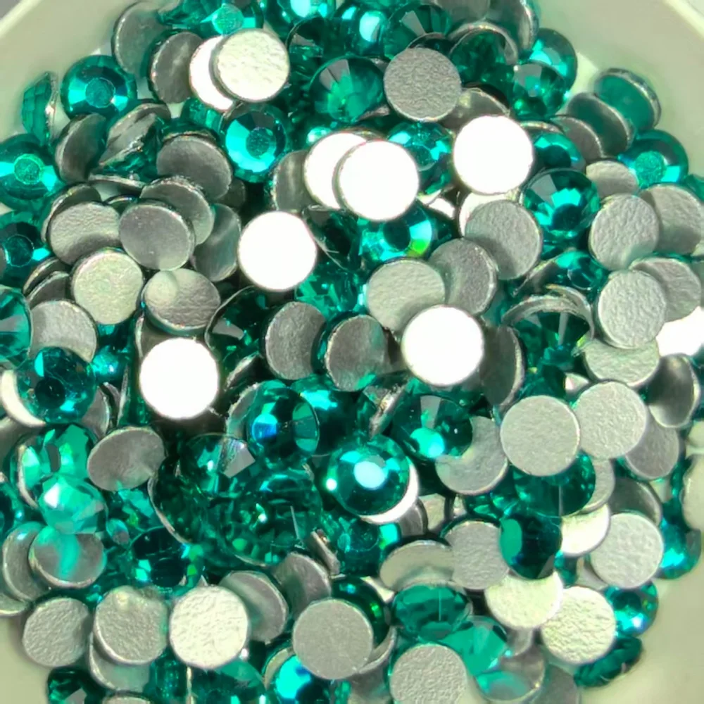 

High-Quality SS6-SS30 Green Series Flatback Non Hotfix Rhinestone Crystal Glass Stones Nail Art DIY Decorative Accessories