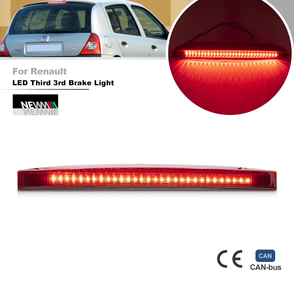 Стоп-сигнал третий стосветильник для Renault Clio II BB/CB 98-05 Clio III 06-12 Canbus стоп-сигнал с высоким креплением без Hyper Flash CHMSL