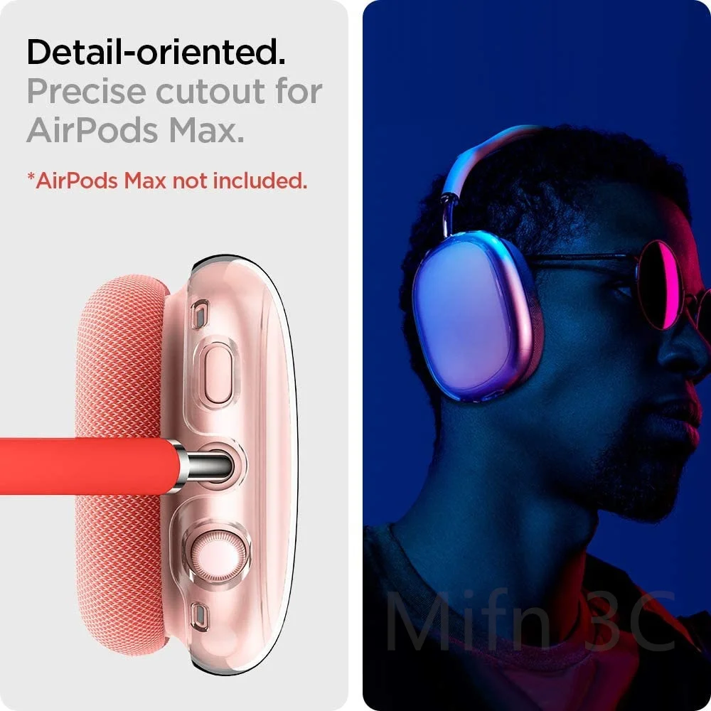 Прозрачный чехол для AirPods Max, беспроводные наушники из ТПУ, противоударный, зеркальная замена, защитный чехол для Apple AirPods Max
