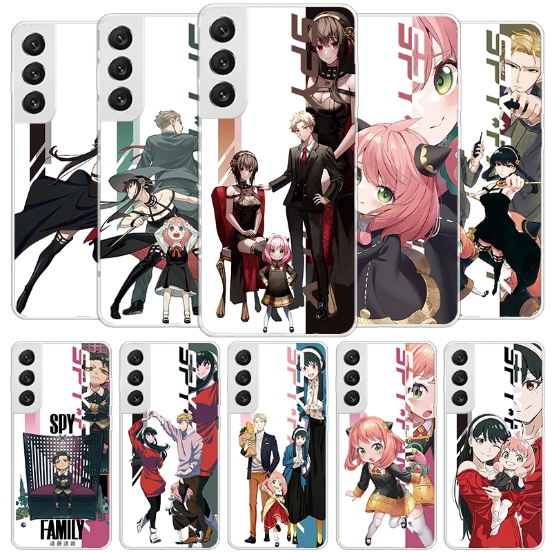 Anime Spy Family Anya Cover Phone Case For Samsung Galaxy S24 Ultra S23 S22 S21 S20 FE S10 Plus S10E S9 S8 + Soft Fundas Shell