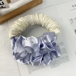 Fashion Heatless Curling Silk Scrunchies Soft Elastic Satin Silk Scrunchies Hair Ties Sleepy Styling Accessories Ponytail Holder