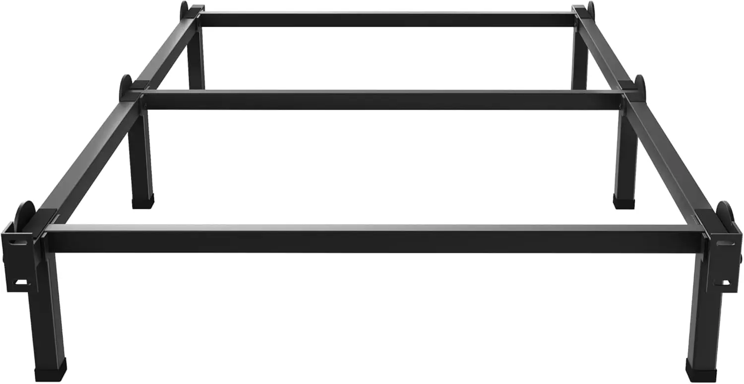 

Metal Bed Frame, 6-Leg Bed Base, 8 Inches Support For Box Spring And Mattress Set, Twin, Easy Assembly, Black