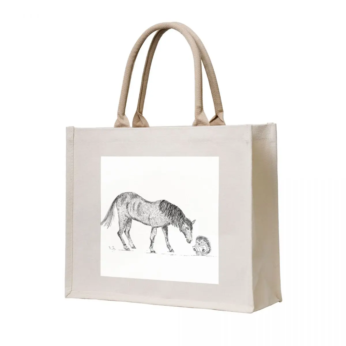 Hedgehog and the Horse Tote Bag Candy bags cloth bag woman shopper bag women canvas tote bags men