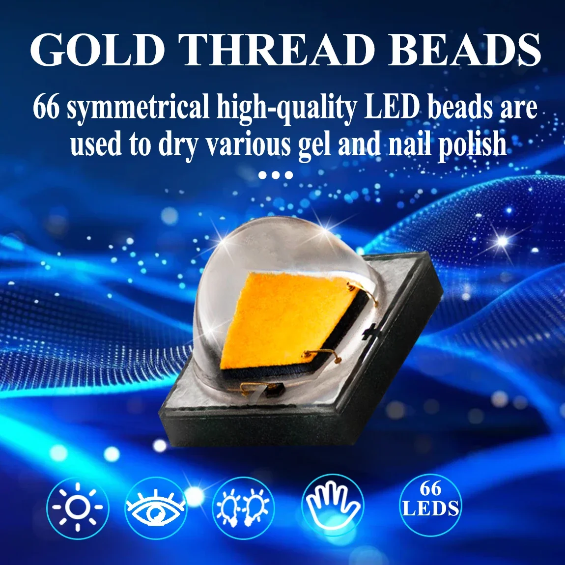 Professionele 66-LED's UV LED-nagellampdroger met vier timers voor nagelgellak uithardende manicure