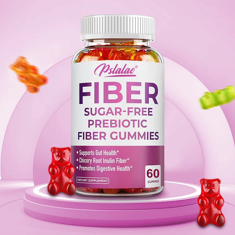 

Prebiotic Sugar-Free Fiber Gummies - Supports Healthy Gut Digestion, Relieves Bloating and Constipation