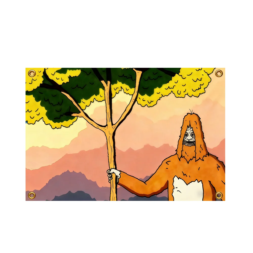 

The Big Lez Show Tapestry Sassy The Sasquatch Wall Hanging Aesthetic Anime Wall Decor for Bedroom 3x5ft 2x3ft Tapestries Decor