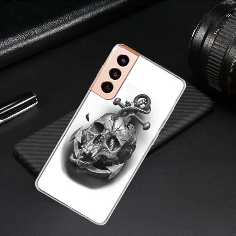 Pirate Anchor Skeleton Phone Case For Samsung A15 A25 A35 A55 A05S A03 A03S A04 A04S A13 A14 A23 A24 A33 A34 A53 A54 A73 A10S