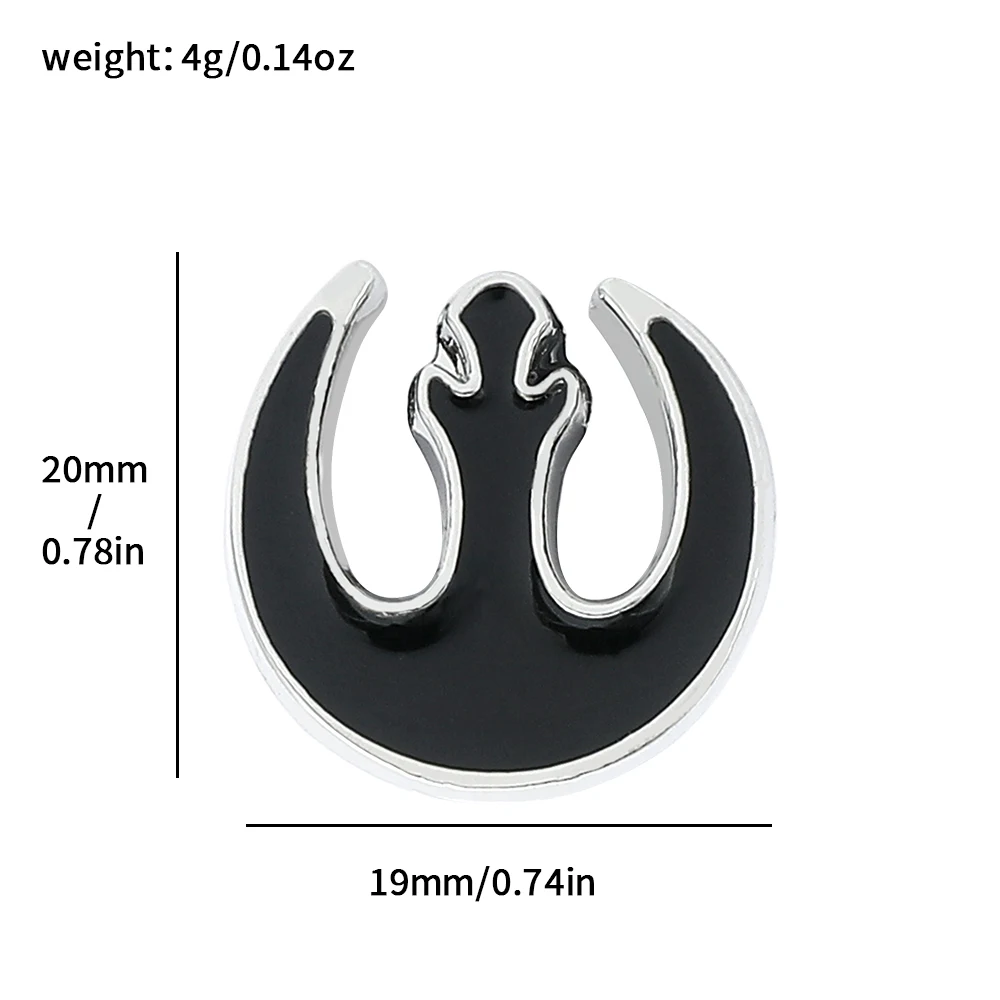 Star Wars Brooch Rebel Alliance Metal Black Badge Pin for Clothes Backpack Fashion Pin Accessory For Neutral Jewelry Gifts