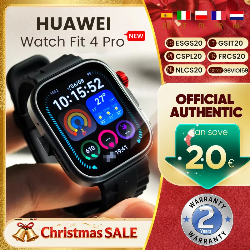 HUAWEI – montre originale FIT 4 Pro, appel Bluetooth HarmonyOS, écran couleur AMOLED de 1.82 pouces, capacité de la batterie 400mAh