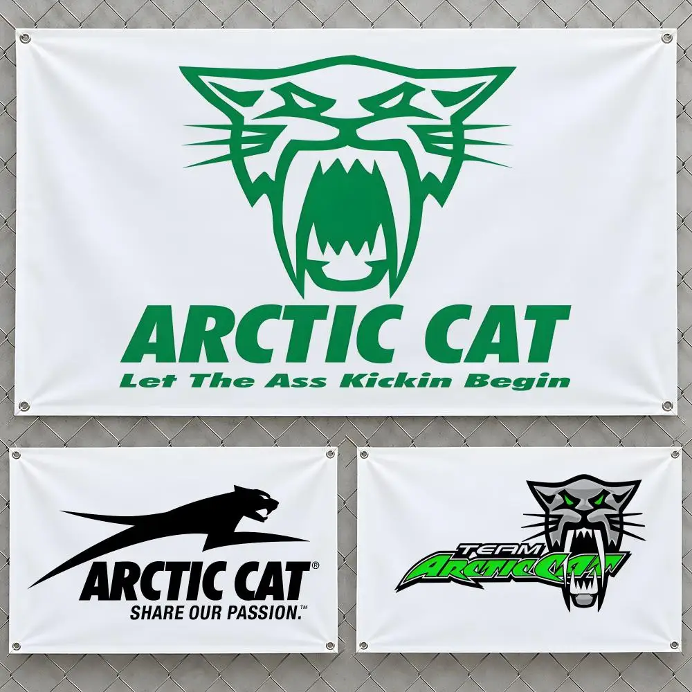 Flags Wall Hanging Flag C-Cat Snowmobile Banners For Birthday A-Arctic Parties Outdoor Bedroom Brand Dorm Wildcat Room Decor