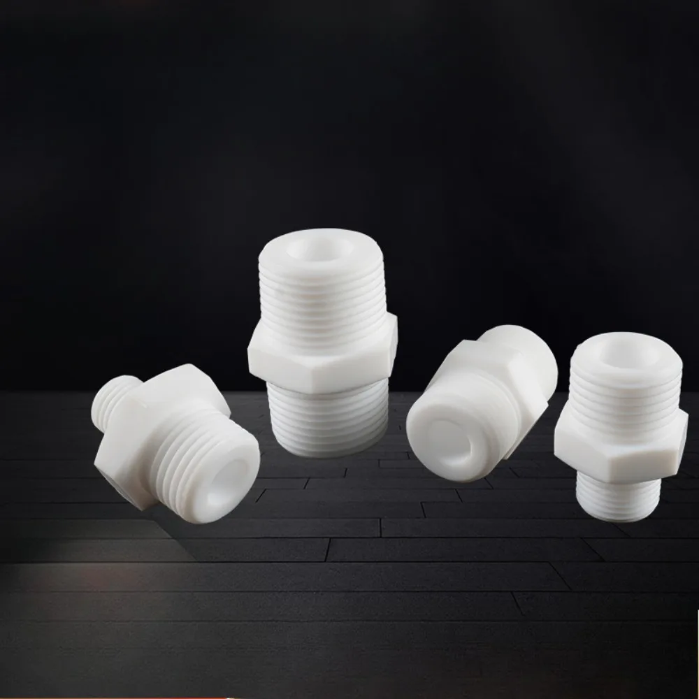 

ПТФЭ 1/8" 1/4" 3/8" 1/2" 3/4" BSP NPT Мужской шестигранный ниппельный переходник Трубный фитинг
