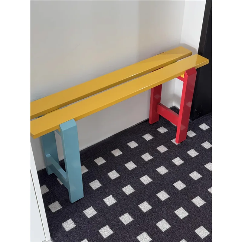 

Скамья-табурет для прихожей в скандинавском стиле, цветная, для переобувания у кровати, для дома