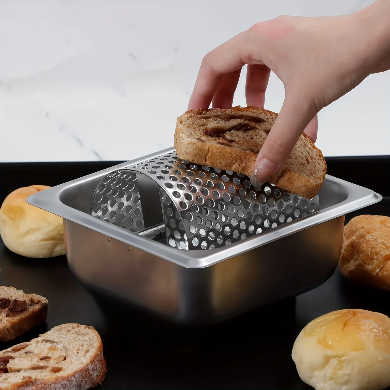 Multi-size Stainless Steel Butter Rolling Spreader Butter Coater for Bread Burger Bun Saving Butter Tool for Catering Home Use
