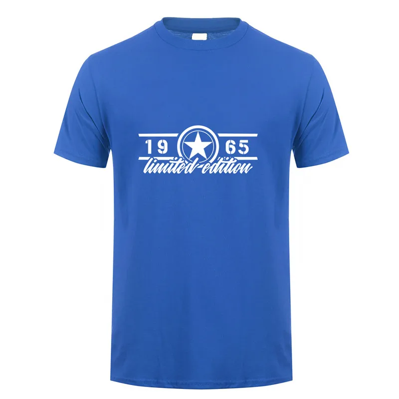 Omnitee Summer New 1965 Birthday Gift T Shirt Men Cotton Short Sleeve Limited Edition 1965 T-shirt Tops Tee Man Clothing OZ-264