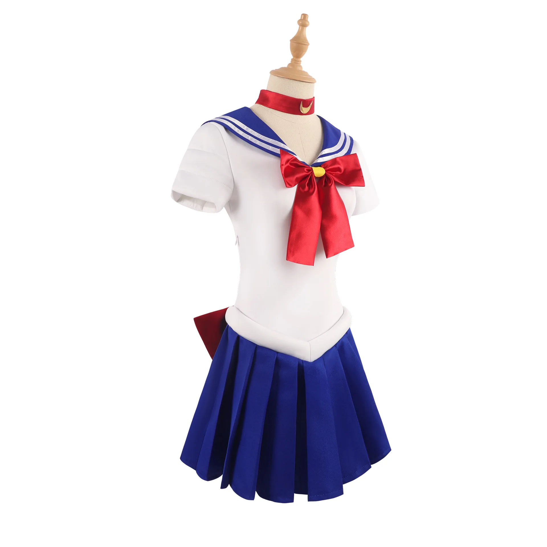 Anime Sailor Moon Costume Cosplay Tsukino Usagi Uniform Dress outfit Cosplay parrucca gialla Halloween Carnivl Party Women Kids