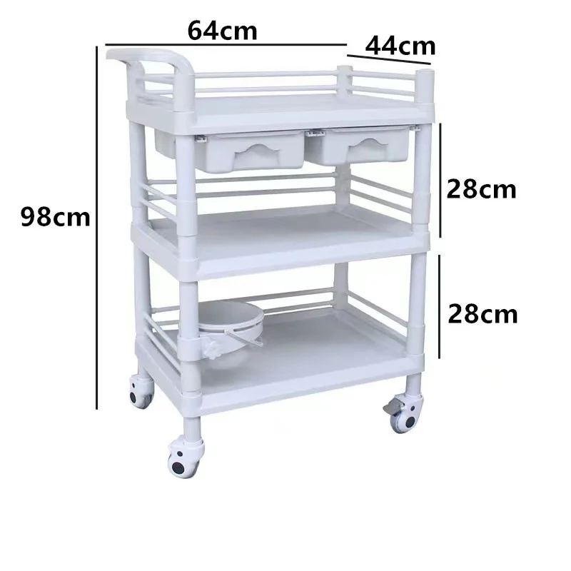Factory Direct Sales Large Beauty Salon Storage Cart Multi Layer Storage Cart with Wheels Trolley Cartpromote sales