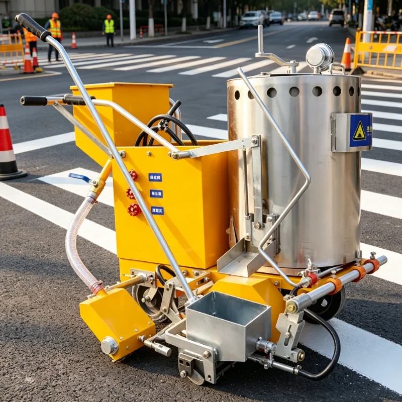 Hand Push Cold-Spray Road Line Marking Machine with Engine High Operating Efficiency for Traffic Line Painting