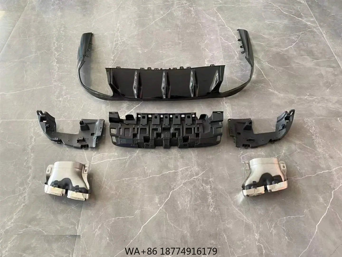 

XLstyling Car E63 Coupe Rear Diffuser With Exhaust Tail Pipes Tips for C238 E Coupe Upgrade Body Kit