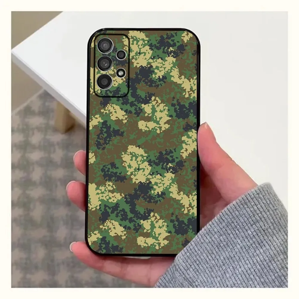 Military Camouflage Colors Phone Case For Samsung Galaxy A13,A21s,A22,A31,A32,A52,A53,A71,A80,A91 Soft Black Cover