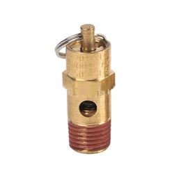 Air Compressor Safety Relief Valve 1/4inch Male NPT Threaded 125PSI Inlet Connection Pneumatic Safety Relief Pressure Valve