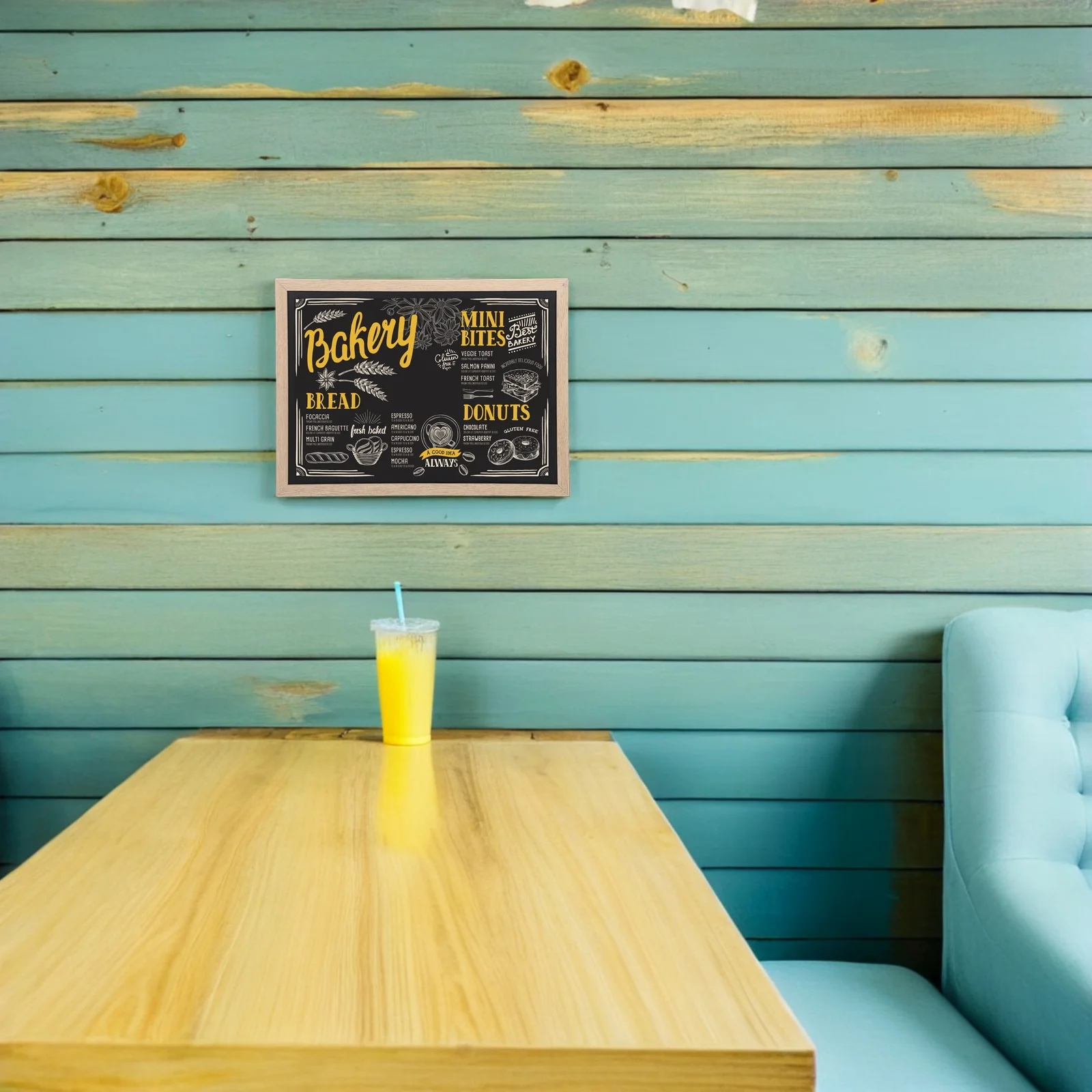 

2Pcs Wood Chalkboard Sign Rectangle Tabletop Message Board 40x30cm Reusable Small Chalkboard for Buffet Restaurant Party Cafe