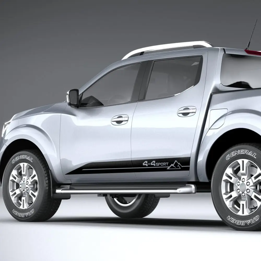 

4x4 Sport Mountain Stripes Decals Stickers Graphics Side Stripes kit for Nissan Frontier Navara All Generations NP300