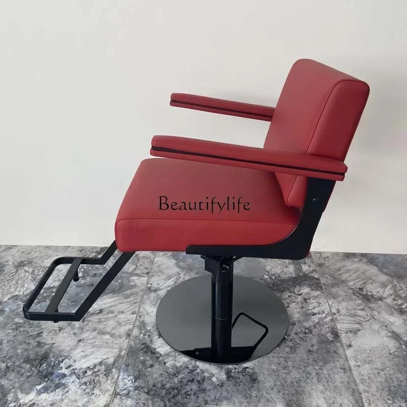 New Fashion Barber Shop Chair Adjustable Rotating Hair Cutting Area Hot Dyeing Seat