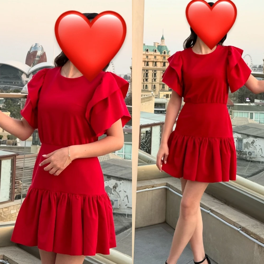 Maßgeschneidertes A-Linien-Rundhalsausschnitt, elegantes formelles Abendkleid, modisches Temperament, Partykleider, hochwertiges, zartes Abendkleid