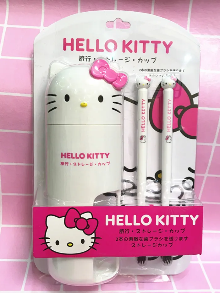 Sanrio hello kitty Wash Cup Set Kuromi Accessories Kawaii Portable Traveling Outing Soft Bristle Toothbrush Girls Christmas Gift