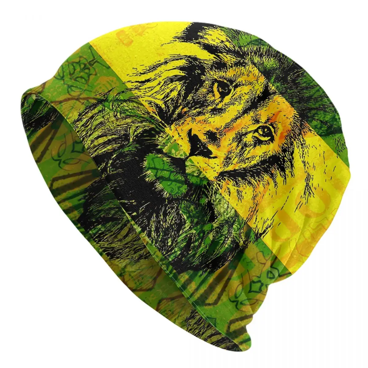 Jamaica Conquering Lion Rasta Lion Of Judah Rastafari Aesthetic Warm Hip-hop Street Punk Gothic Hats Streetwear Man