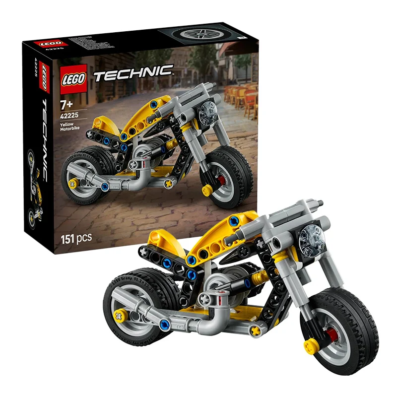 

Lego Building Blocks Mechanical Series 42225 Yellow Motorcycle Boys and Girls Children's Puzzle Building Blocks Toy Gift