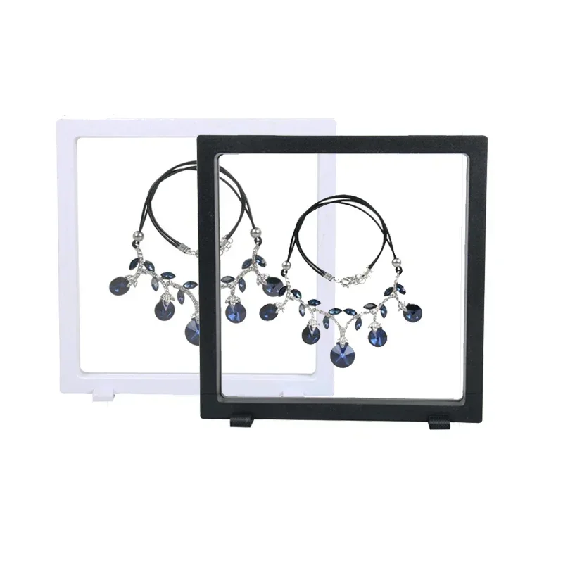 

PET 7.08*7.08 Inch Jewelry Display Bracelet Earring Necklace Box Stand Jewelry Photo Frame Case 3D Display