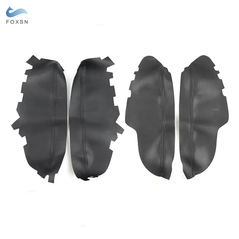 Car Interior Door Armrest Panel Handle Cover For Toyota Avalon 2013 2014 2015 2016 2017 2018 Black Microfiber Leather Trim