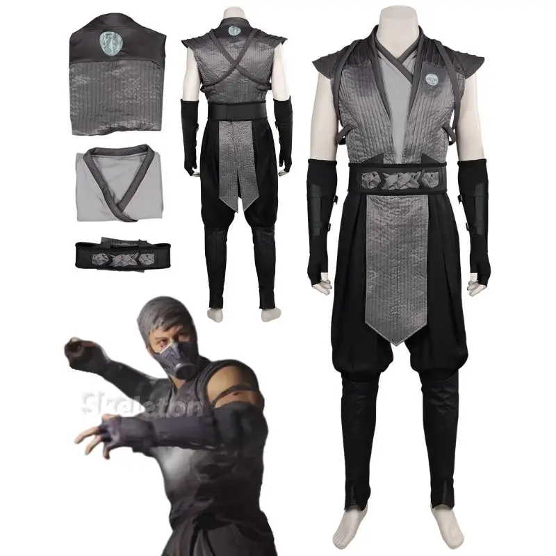 

Mortal Kombat Smoke Cosplay Costume for Adult Men Disguise Clothes Fantasia Roleplay Outfit Male Halloween Carnival Party Suit