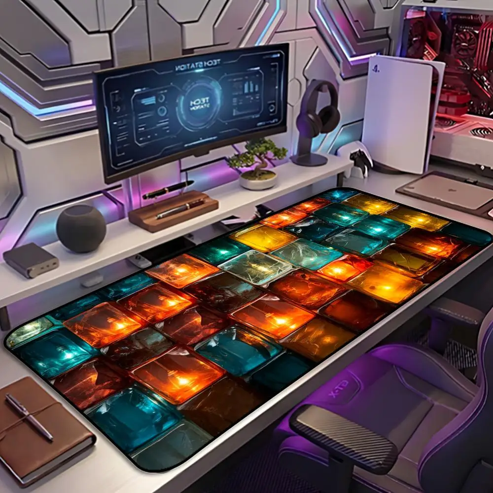 

colorful ice cubes Mouse Pad Large Gaming Cushion Mouse Pad Mousepads Non-slip Laptop Tablet Mat Soft Pad PC Playmat Soft Pad
