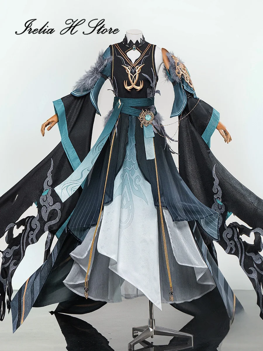 

Irelia H Store Genshin Impact Xiao Cosplay Costum Game Xiao Umbrella-Holding Man Antique Dress Halloween Costume Male