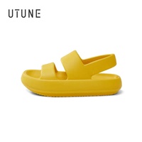 UTUNE Sandals For Women children Summer Platform Slippers Outside EVA  Men Soft Beach Thick Sole Non-slip Indoor Shoes